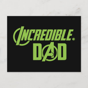 Avengers   Incredible Dad Postcard