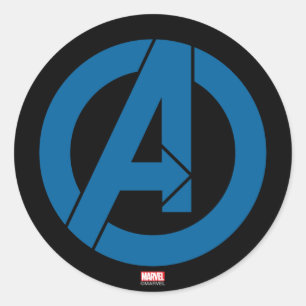 Avengers Logo Classic Round Sticker