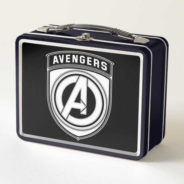 Avengers Logo Shield Icon Metal Lunch Box (Front)