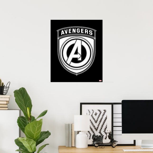 Avengers Logo Shield Icon Poster (Home Office)