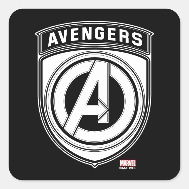 Avengers Logo Shield Icon Square Sticker (Front)