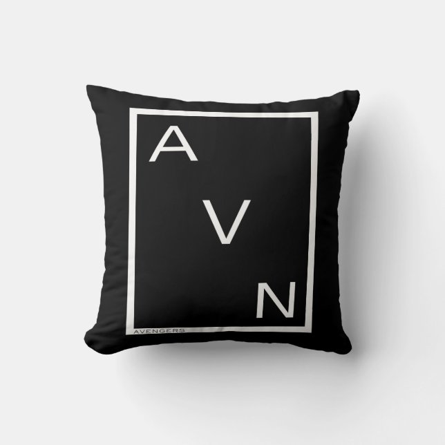 Avengers | Minimalist Avengers Logo Throw Pillow (Front)