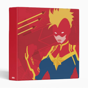 Avengers   Minimalist Captain Marvel Red Jet Art Binder