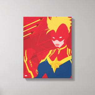 Avengers   Minimalist Captain Marvel Red Jet Art Canvas Print