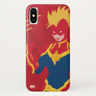 Avengers   Minimalist Captain Marvel Red Jet Art Case-Mate iPhone Case