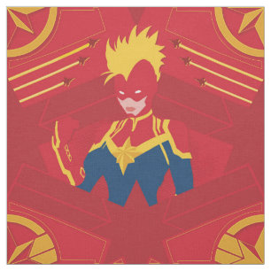 Avengers Minimalist Captain Marvel Red Jet Art Fabric