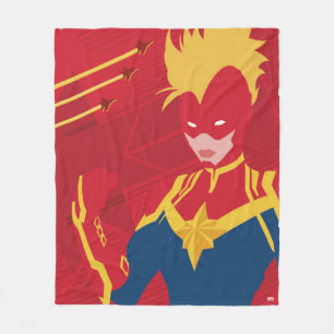 Avengers   Minimalist Captain Marvel Red Jet Art Fleece Blanket