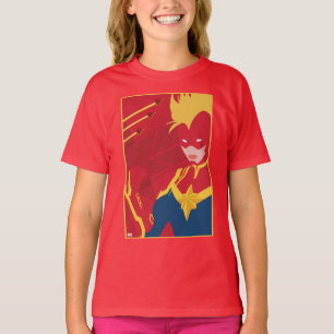 Avengers   Minimalist Captain Marvel Red Jet Art T-Shirt