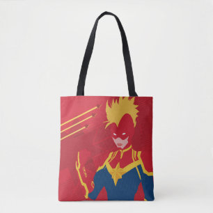 Avengers Minimalist Captain Marvel Red Jet Art Tote Bag