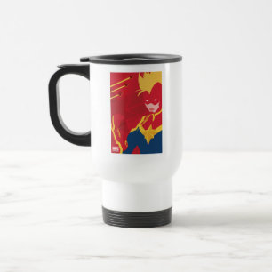 Avengers   Minimalist Captain Marvel Red Jet Art Travel Mug