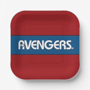 Avengers Outline Logo Paper Plate