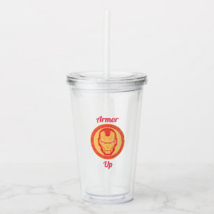 Avengers   Paisley Iron Man Logo Acrylic Tumbler