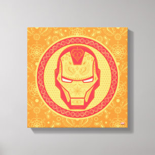 Avengers   Paisley Iron Man Logo Canvas Print