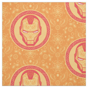 Avengers   Paisley Iron Man Logo Fabric