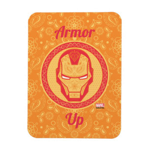 Avengers   Paisley Iron Man Logo Magnet