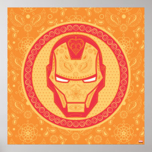 Avengers   Paisley Iron Man Logo Poster