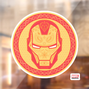 Avengers   Paisley Iron Man Logo Window Cling