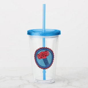 Avengers Paisley Thor Hammer Logo Acrylic Tumbler