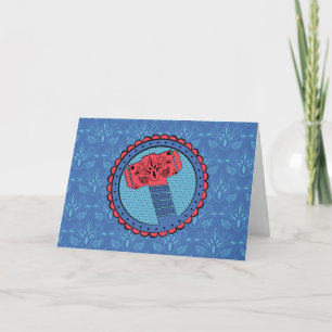 Avengers Paisley Thor Hammer Logo Card