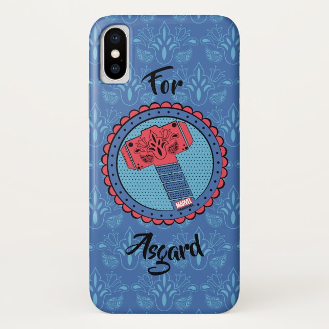 Avengers | Paisley Thor Hammer Logo Case-Mate iPhone Case (Back)