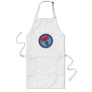 Avengers   Paisley Thor Hammer Logo Long Apron
