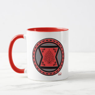 Avengers   Red & Black Paisley Black Widow Logo Mug