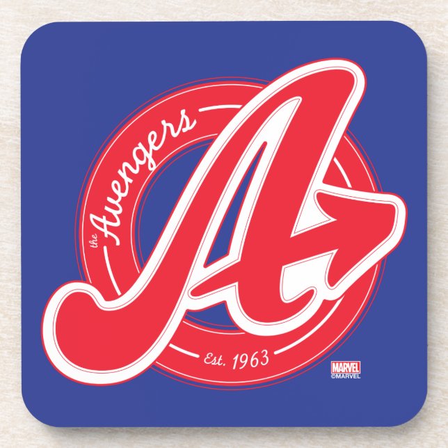 Avengers | Retro Avengers Logo Est 1963 Coaster (Front)