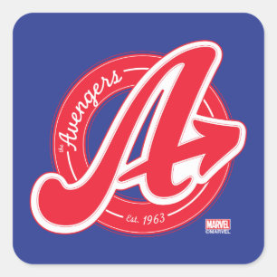 Avengers   Retro Avengers Logo Est 1963 Square Sticker