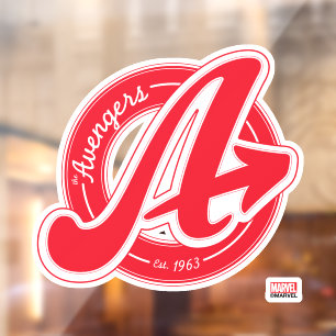Avengers Retro Avengers Logo Est 1963 Window Cling