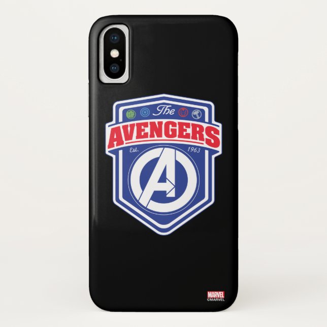 Avengers | Retro Avengers Shield Badge Case-Mate iPhone Case (Back)