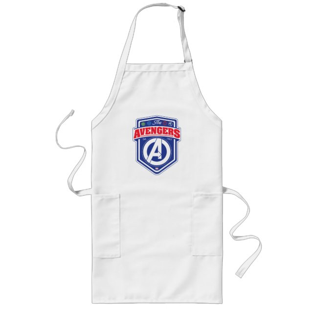 Avengers | Retro Avengers Shield Badge Long Apron (Front)
