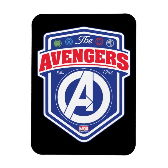 Avengers | Retro Avengers Shield Badge Magnet (Vertical)