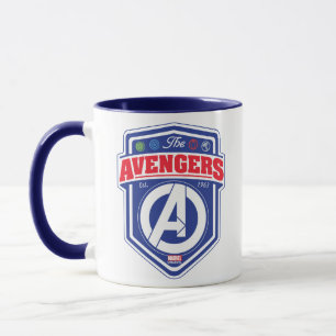 Avengers   Retro Avengers Shield Badge Mug
