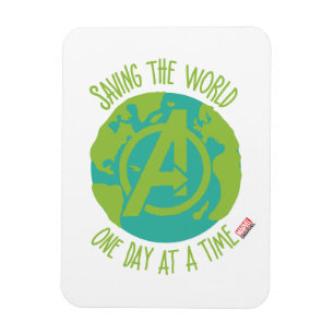 Avengers Saving The World One Day At A Time Magnet