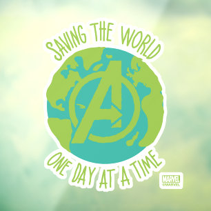 Avengers Saving The World One Day At A Time Window Cling