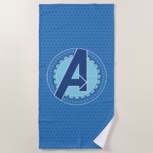 Avengers   Scalloped Avengers Logo Beach Towel