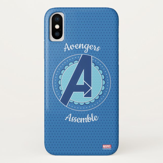 Avengers | Scalloped Avengers Logo Case-Mate iPhone Case (Back)