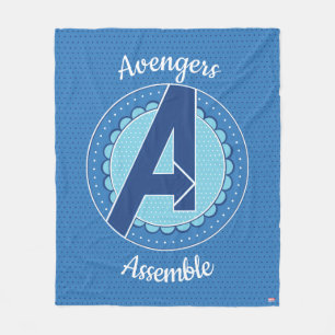 Avengers   Scalloped Avengers Logo Fleece Blanket