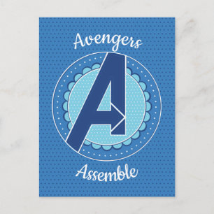 Avengers   Scalloped Avengers Logo Postcard