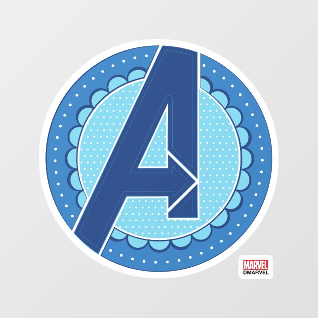 Avengers | Scalloped Avengers Logo Window Cling (Sheet)