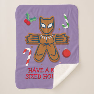 Avengers Seasonal   Black Panther Cookie Sherpa Blanket