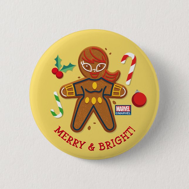 Avengers Seasonal | Black Widow Cookie 2 Inch Round Button (Front)