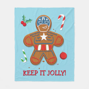 Avengers Seasonal Captain America Cookie Fleece Blanket