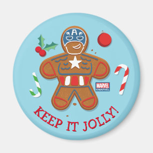 Avengers Seasonal Captain America Cookie Magnet