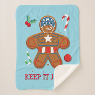 Avengers Seasonal Captain America Cookie Sherpa Blanket