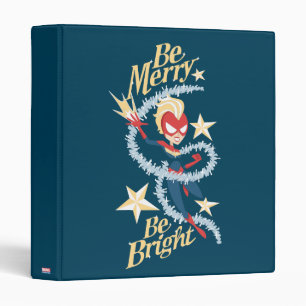 Avengers Seasonal Captain Marvel "Be Merry" Binder