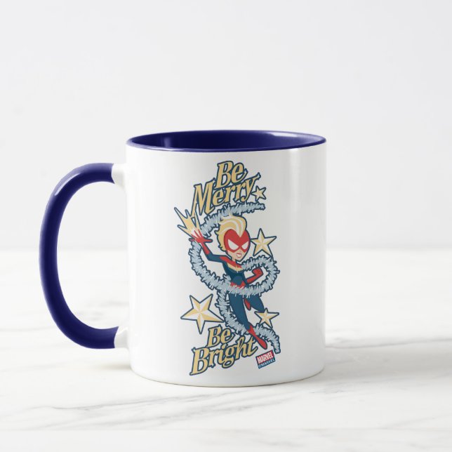 Avengers Seasonal | Captain Marvel "Be Merry" Mug (Left)