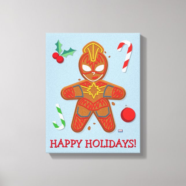 Avengers Seasonal | Captain Marvel Cookie Canvas Print (Front)