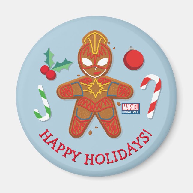 Avengers Seasonal | Captain Marvel Cookie Magnet (Front)