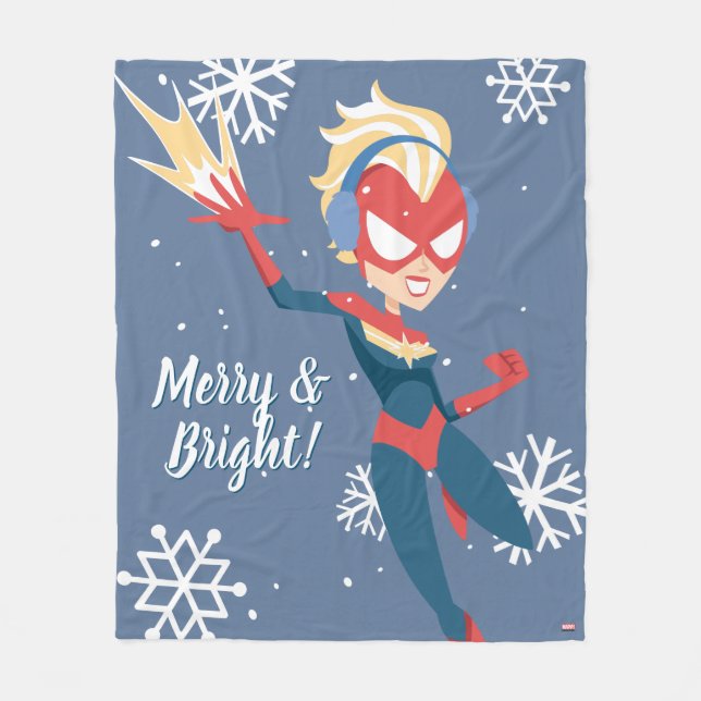 Avengers Seasonal | Captain Marvel Fleece Blanket (Front)